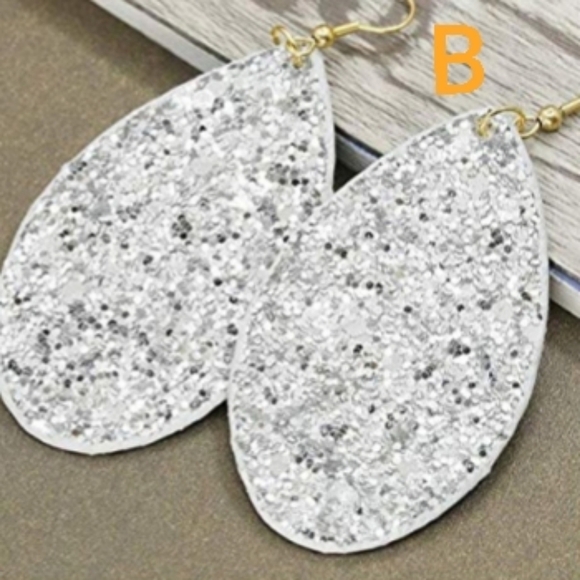 Sequin Teardrop Earrings - Picture 4 of 8